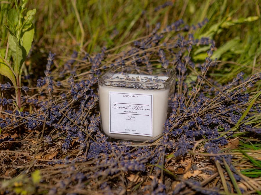 handmade lavender soy candle